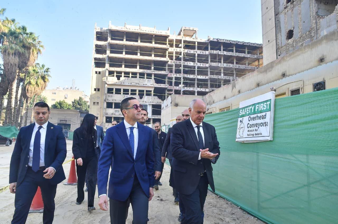 وزير الاستثمار يتفقد مشروع تطوير مبنى وزارة الداخلية في لاظوغلي